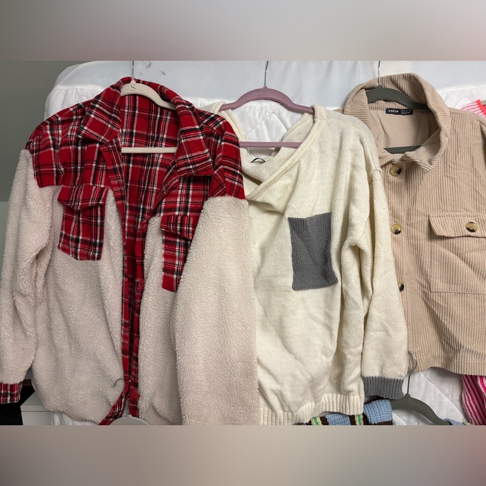 SHEIN Sweater/Buttoned Shirt 8-piece LOT